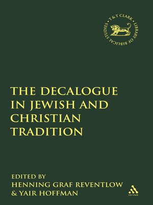 cover image of The Decalogue in Jewish and Christian Tradition